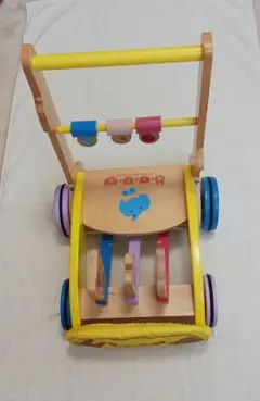 木製手押し車 動物イラスト付き