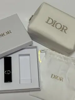 DIOR プラチナ会員ウェルカムギフト リップスティック＋ホワイトデニムポーチ
