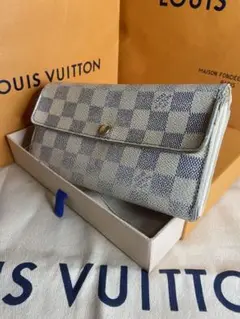 LOUIS VUITTON ルイヴィトン 長財布 ダミエ アズール
