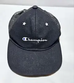 Champion 黒 キャップ 星の刺繍　子供用キャップ　53～55cm