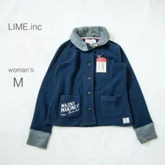 新品✨ライムインク ジャケット ショールカラー 柔らか 高級感 バイカラー 上品