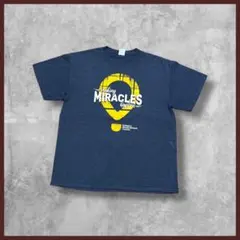 US古着 PORT&COMPANY プリント Tシャツ半袖 ネイビー系 Lサイズ