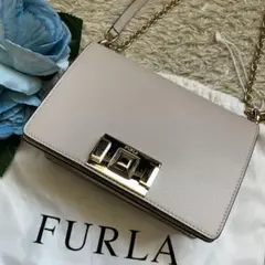 新品✨FURLA フルラ チェーン 2way ショルダーバッグ グレージュ