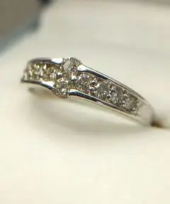 プラチナリング Pt900 天然ダイヤモンドリング 0.3ct 9.5号未使用