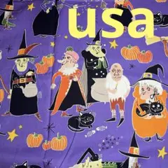 ハロウィン　パンプキン柄　usaコットン 廃版レア