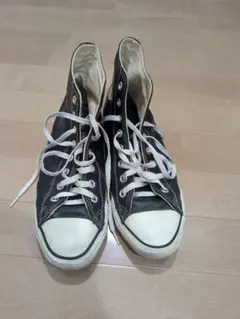 USA製 コンバース オールスターHI レザー ブラック サイズ8