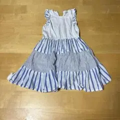 ノースリーブストライプワンピース 110