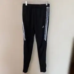 adidas ブラックジャージパンツ XS