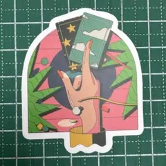 カラフルな手のイラスト 防水ステッカー