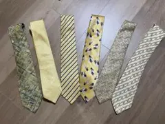 イエロー系ネクタイ6本セット