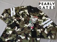 【未使用】パーリーゲイツ メンズ迷彩カモフラ柄ニット