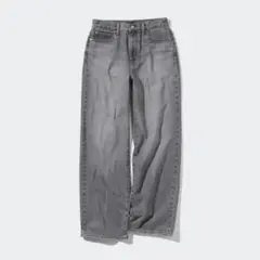 UNIQLO ワイドストレートジーンズ グレー