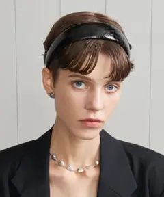 HBEAUTY&YOUTH UNITED ARROWS クロコ型押しカチューシャ