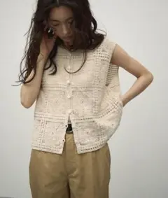Lutim by u Crochet Lace Vest/ クロシェレースベスト