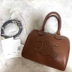 CELINE キュイルトリオンフ スモールボストン スムースカーフスキン