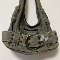 Y2K バックル　デニム　ショルダー