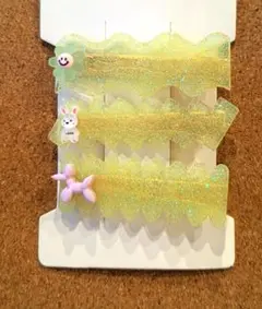 ヘアクリップ（黄色）