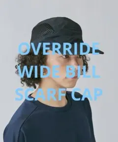 美品 OVERRIDE オーバーライド WIDE BILL SCARF CAP