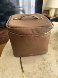 【Francfranc】メイクブラウンレザー収納ケース