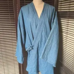 デニム作務衣　上のみ　wabisabi　LLサイズ