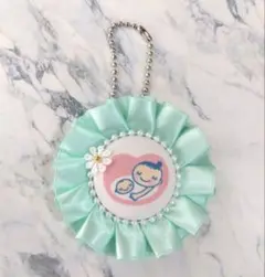 【再販】マタニティロゼット　マタニティマーク　ミント　ハンドメイド