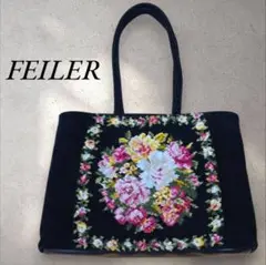 FEILER 花柄トートバッグ 　シェニール織