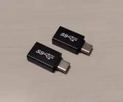 ✨USB-C to USB-A変換アダプタ 高速転送 コネクタ ブラック