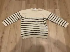 H&M アイボリー ボーダーセーター　新品　100