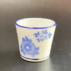 図変わり印判 花図 蕎麦猪口