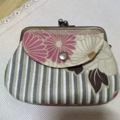 のレン　花柄がま口　親子がま口財布