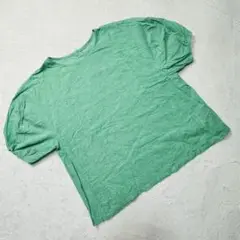 Lui Chantant 【M】リネン混 グリーン 半袖 Tシャツ ゆったり