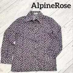 AlpineRose 柄シャツ　花柄　肩パッド付き　総柄