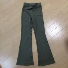 H&M リブスパッツ　グリーン　150