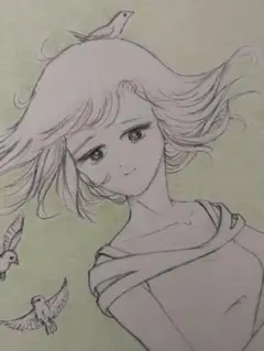 手描きイラスト「憩いのとき」
