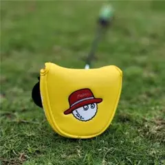 【大人気新品1点限定値下げ】マルボンゴルフマレットパターカバー磁石開閉タイプ黄色