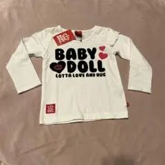 【新品】BABY DOLL 長袖シャツ 100cm ホワイト