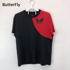 美品⭐Butterfly 卓球 Tシャツ ブラック/レッド