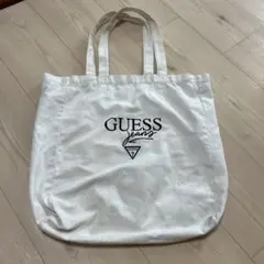 GUESS Jeans エコバッグ ホワイト 刺繍