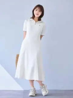 【新品未使用品】overE ホワイトポロワンピース90 大きいバストや骨スト向け
