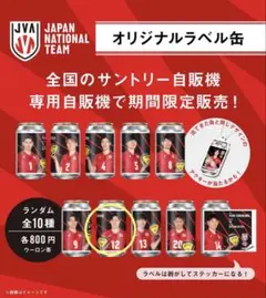 バレーボール男子　日本代表　ラベル缶　ステッカー　髙橋藍