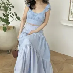 LILY BROWN Lingerieコットンレースフリルビスチェ ランジェリー