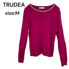 TRUDEA　トルディア　ニット　トップス　Ｍ　飾り　おしゃれ　上品