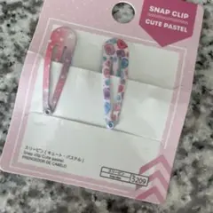 ヘアピン2個セット前髪どめスリーピンキュートパステルピンク宝石屋女の子ジュエル姫