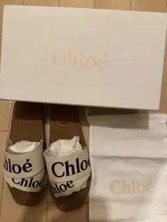 Chloé フラットサンダル アイボリー　箱付き