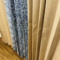 遮光裏地つき2重カーテン　幅150cm×丈200cm(2枚組)1点　バイカラー