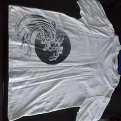 絡繰魂　波デザイン ホワイトTシャツ