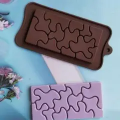 チョコレート 板チョコ パズル 型 シリコンモールド バレンタイン シリコン p