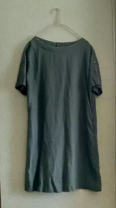 無印良品　半袖リネンワンピース