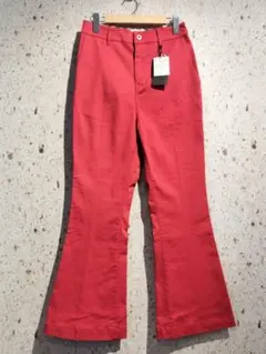 Dickies ストレッチベルボトムパンツ　フレア　レッド