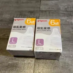 未使用品 pigeon 哺乳瓶用乳首 Lサイズ 4個セット 母乳実感 [2]